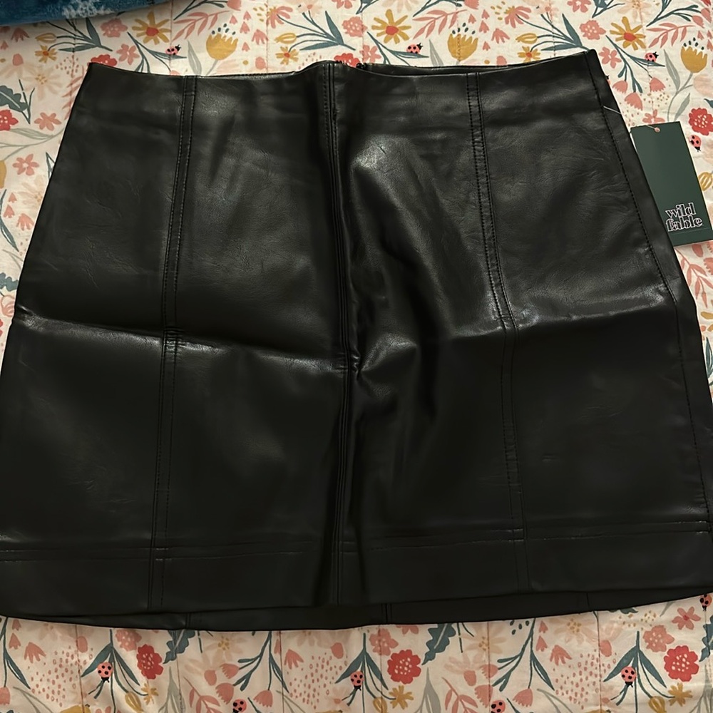 Black Leather Mini Skirt